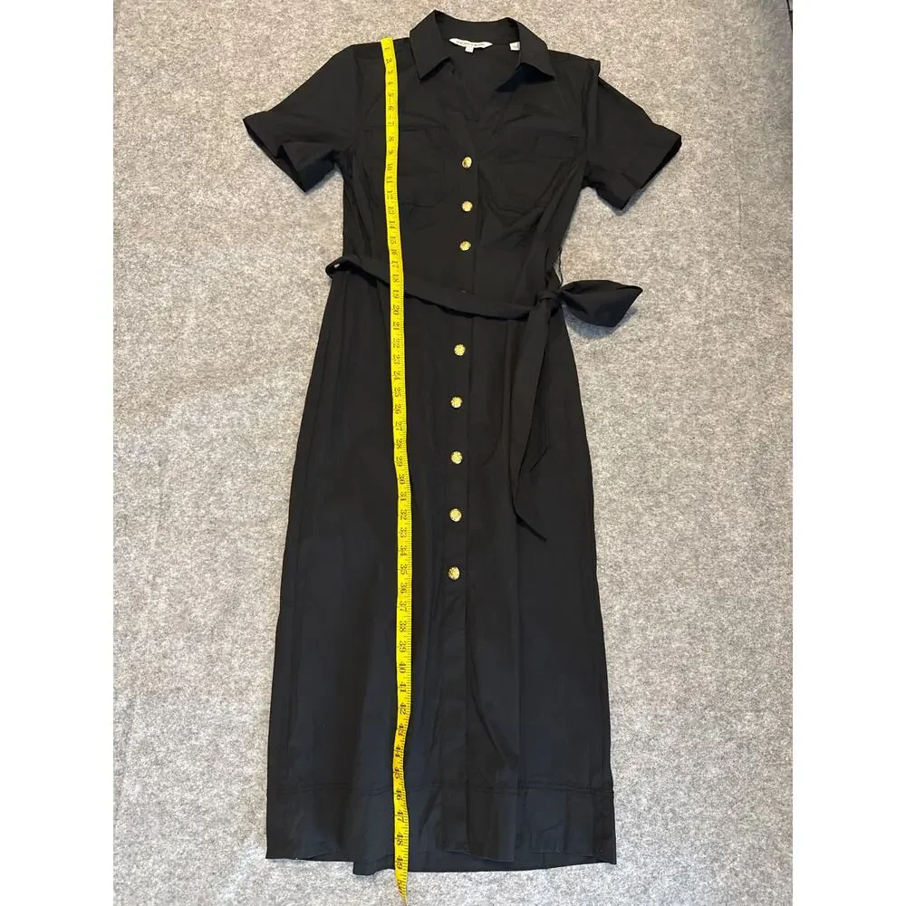 VERONICA BEARD Tabby Midi Dress Black Size 8 - Picture 10 of 13